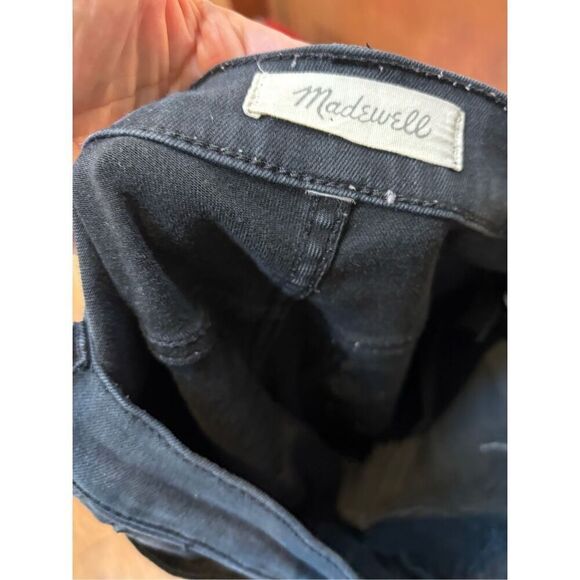 Madewell 26P High Rise washed out black stretch skinny jeans - cotton modal blen - Picture 6 of 8
